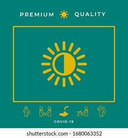 Brightness symbol icon. Graphic elements for your design