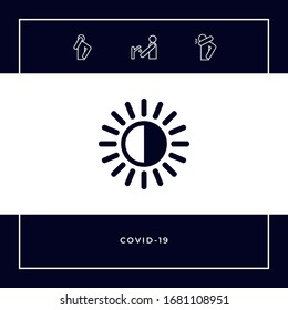 Brightness symbol icon. Graphic elements for your design