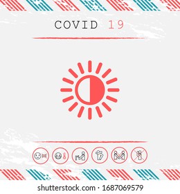 Brightness symbol icon. Graphic elements for your design