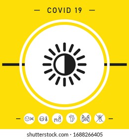 Brightness symbol icon. Graphic elements for your design
