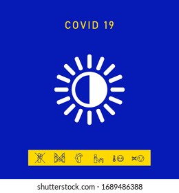 Brightness symbol icon. Graphic elements for your design