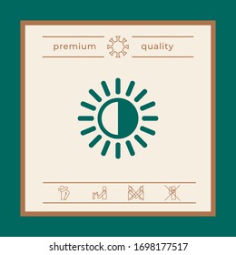 Brightness symbol icon. Graphic elements for your design