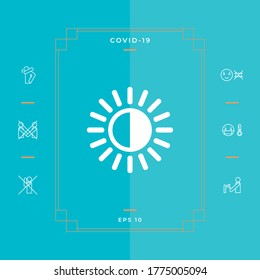Brightness symbol icon. Graphic elements for your design