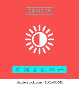 Brightness symbol icon. Graphic elements for your design