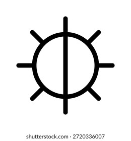 Icono de brillo delgado. El ícono se puede utilizar para Sitios web, App móviles, Plantillas de presentación, ilustración, etc.