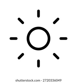 Brightness Thin Icon. The icon can be used for websites, mobile apps, presentation templates, illustration, etc.