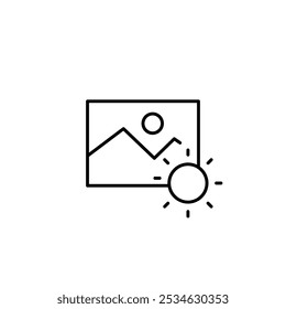 brightness thin outline icon vector design good for web or mobile app