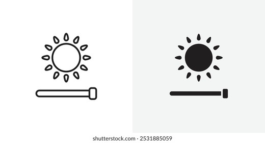 Symbolsatz für Helligkeitsvektoren. Stockvektorillustrator. EPS 10