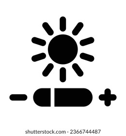 Brightness Vector Glyph Icon For Personal And Commercial Use.
