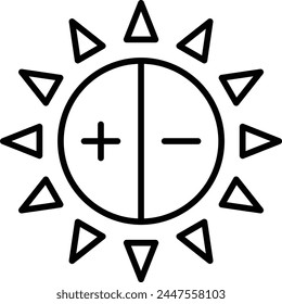 Icono de Vector de brillo. Se puede utilizar para la impresión, aplicaciones móviles y de Web.