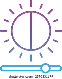 Brightness vector icon. Can be used for printing, mobile and web applications.