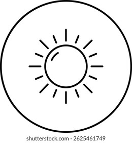 Helligkeitsvektorsymbol. Kann für Druck-, Mobil- und Web-Anwendungen verwendet werden.