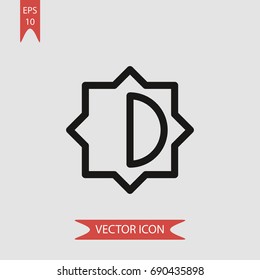 Brightness vector icon, illustration symbol