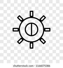 Brightness vector icon isolated on transparent background, Brightness logo concept