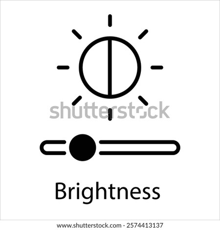 Brightness Vector icon stock illustration