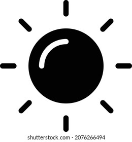 brightness Vector illustration on a transparent background. Premium quality symbols. Stroke vector icon for concept and graphic design.