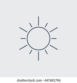 Brightness Vector Line Icon. Eps-10