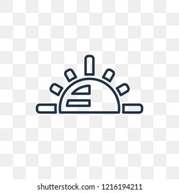 Brightness vector outline icon isolated on transparent background, high quality linear Brightness transparency concept can be used web and mobile