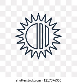 Brightness vector outline icon isolated on transparent background, high quality linear Brightness transparency concept can be used web and mobile