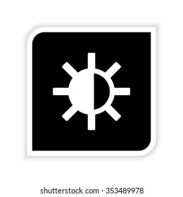 Brightness -  white vector icon