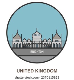 Brighton. Cities and towns in United Kingdom. Flat landmark