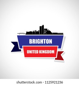 Brighton skyline - Egnland - United Kingdom - vector illustration