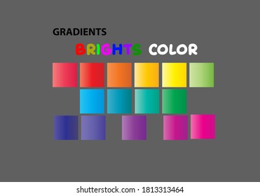 brights color palette with gradients