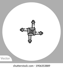 Brigid cross icon sign vector,Symbol, logo illustration for web and mobile svg