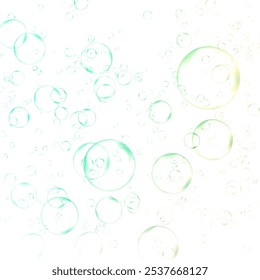 Brigth fizzy water bubbles abstract vivid colors background. Vector illustration