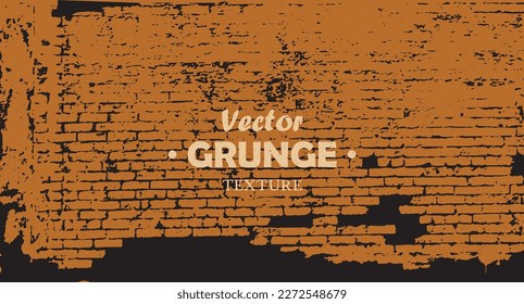 Brik wall grunge texture vector background 