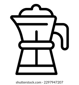 Briki coffee pot icon outline vector. Machine cup. Drink bean