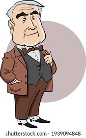 Briliant inventor and entrepreneur Thomas Edison