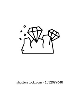 Brillant mountain work icon. Simple line, outline vector of industry icons for ui and ux, website or mobile application on white background