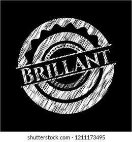 Brillant written with chalkboard texture