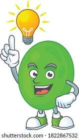 A brilliance cocci cartoon design concept have an idea. Vector illustration