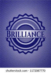 Brilliance emblem with denim high quality background