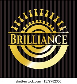Brilliance gold shiny badge