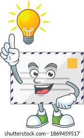 A brilliance letter cartoon design concept have an idea. Vector illustration