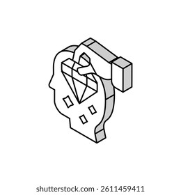 brilliancy knowledge isometric icon vector. brilliancy knowledge sign. isolated symbol illustration