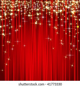 Brilliant background with shooting stars. Vector.
