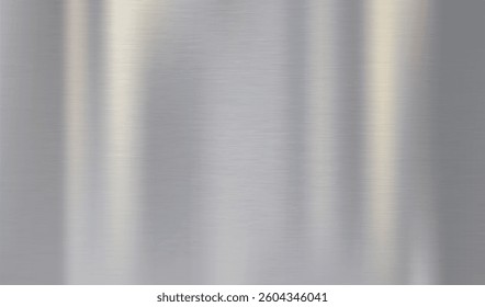 Brilliant background with a silver gradient and metallic texture effect. Vector illustration with bright patches of polished metal