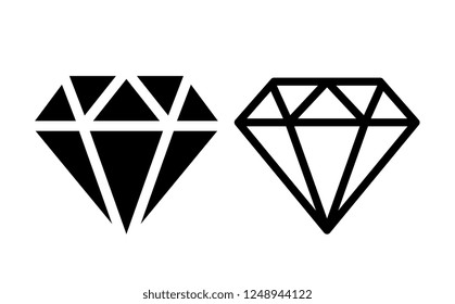 Brilliant black silhouette icon, vector illustrations isolated on white background