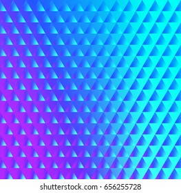 Brilliant blue pink pattern of triangles with a color reflector
