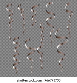 Brilliant bronze serpentine. Festival decor. Vector.