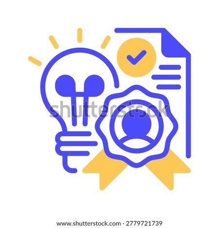 Brilliant Candidate Vector Line Icon for Human Resources and Recruitment