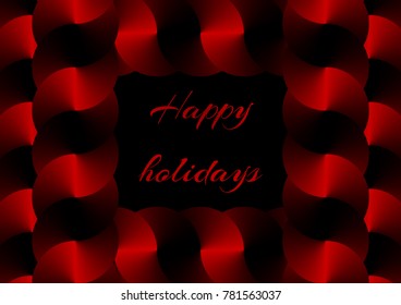 Brilliant Christmas background for a greeting card with a red conical gradient