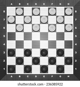 Brilliant classic checkers, vector illustration, there are two layers
