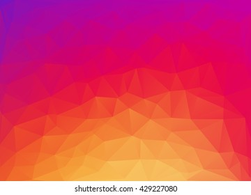 Brilliant color triangular mosaic background, vector illustration. 