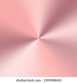 Brilliant conical gradient with rose gold texture. Vector illustration