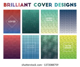 Brilliant Cover Designs. Alluring geometric patterns, curious vector illustrations.